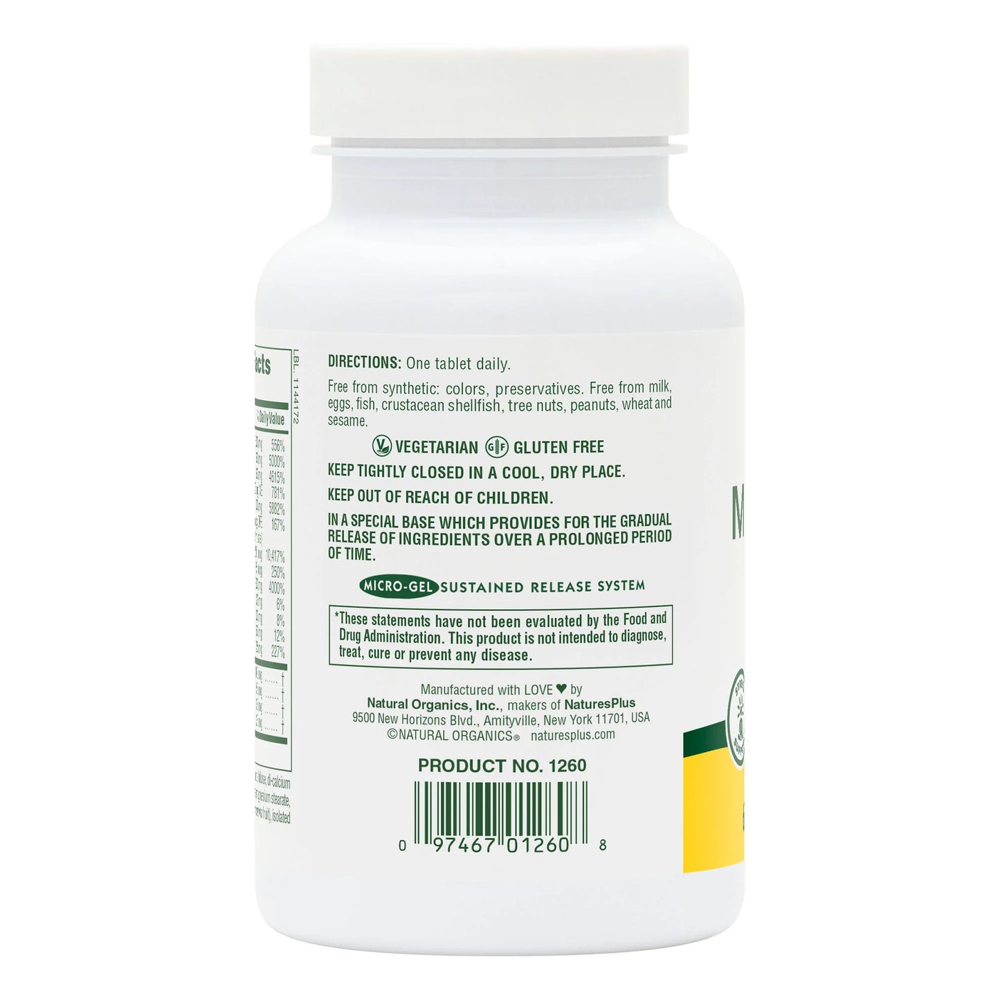 NaturesPlus Sustained Release Mega Stress B Complex