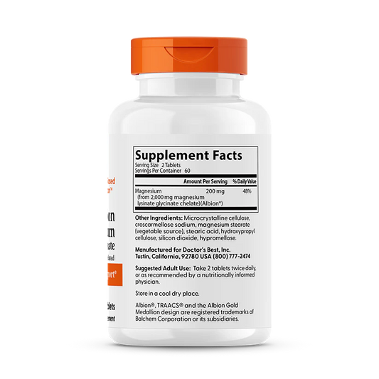 Dr Best Magnesium Lysinate Glycinate ( 120 Tablets)