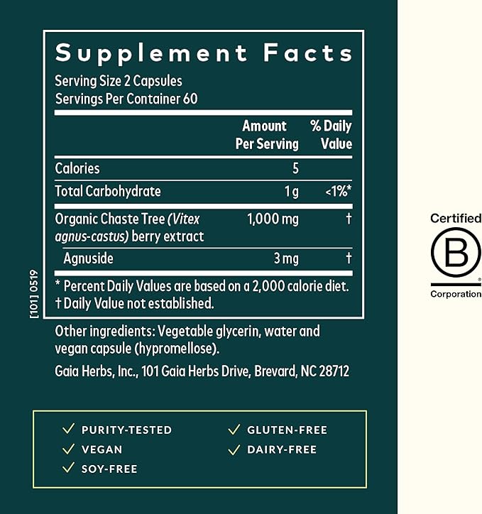 Gaia Herbs Vitex Berry (120 Capsules)