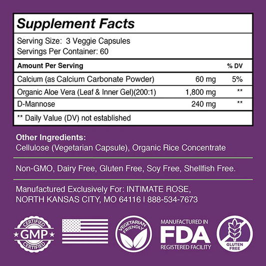 Intimate Rose Aloe + D mannose with calcium