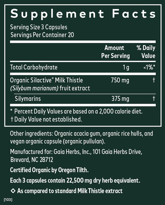 Gaia Herbs Milk Thistle