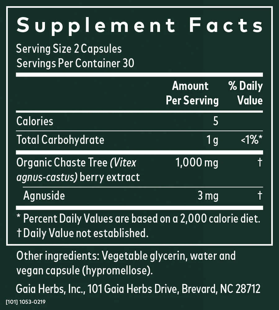 Gaia Herbs Vitex Berry (60 Capsules)