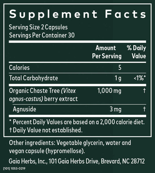 Gaia Herbs Vitex Berry (60 Capsules)