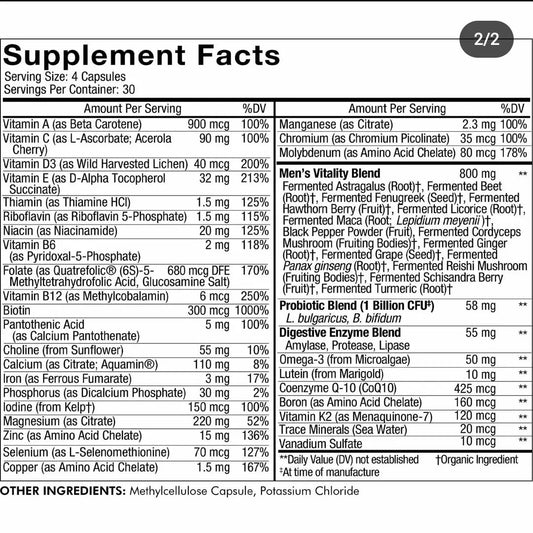 Codeage Mens Fermented Multivitamin