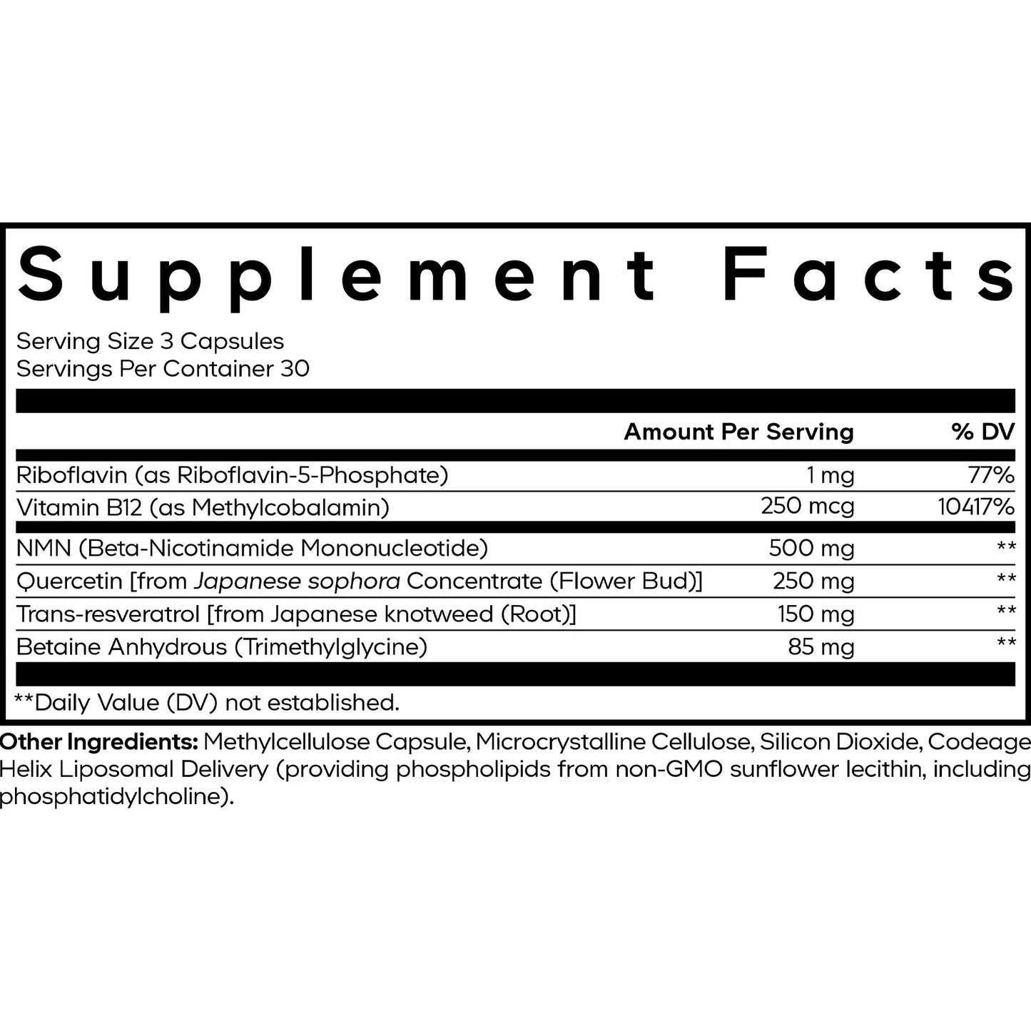 Codeage Liposomal NMN platinum