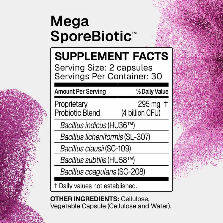 MicroBiome Labs Mega SporeBiotic (Probiotics) By 60 caps