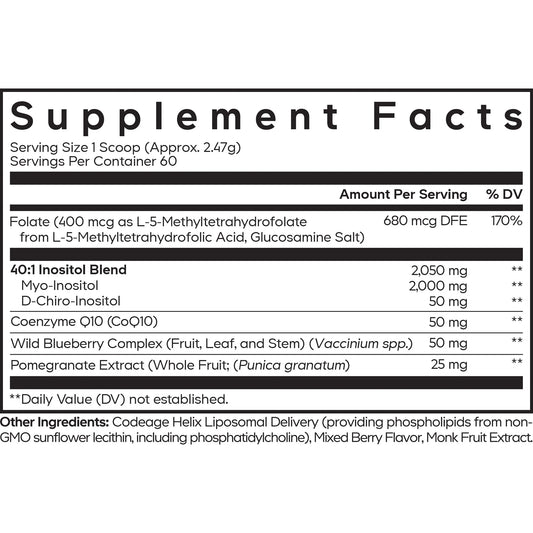 Codeage Liposomal Ovarian Inositol+ (Powder)