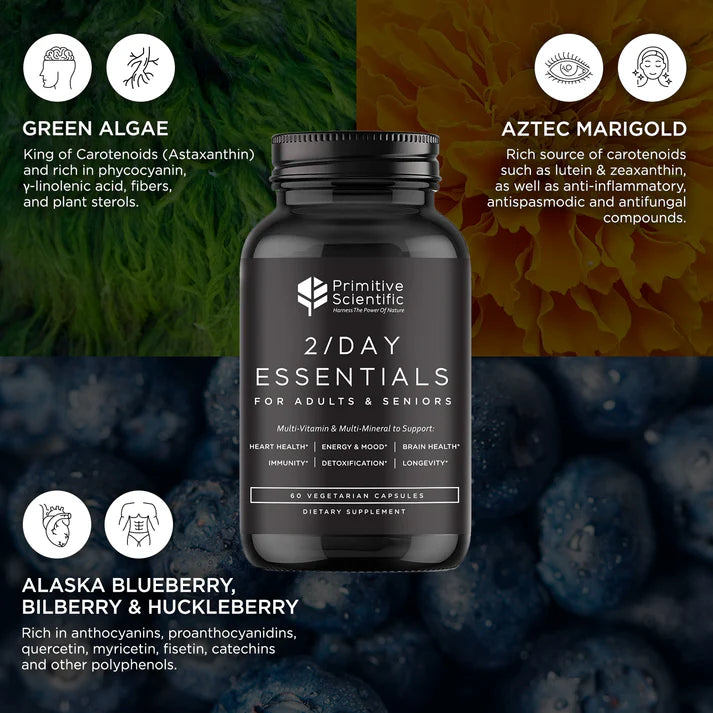 Primitive Scientific Whole Food 2/Day Essentials For Adults & Seniors