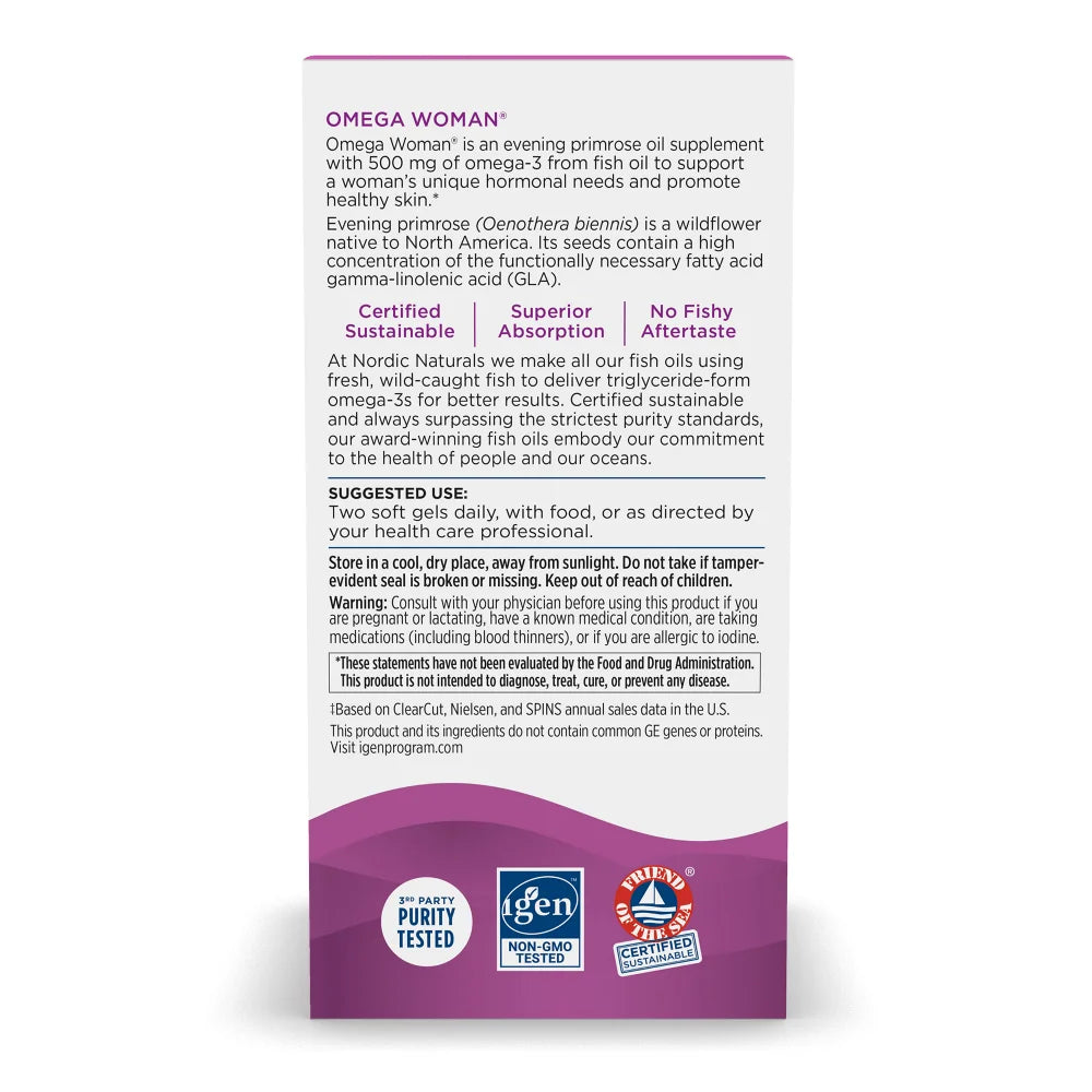 Nordic Naturals Omega Woman WITH EVENING PRIMROSE OIL