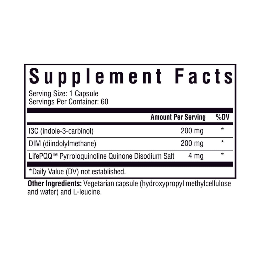 Seeking Health DIM(Diindolymethane) + I3C (Indole-3-Carbinol) with PQQ