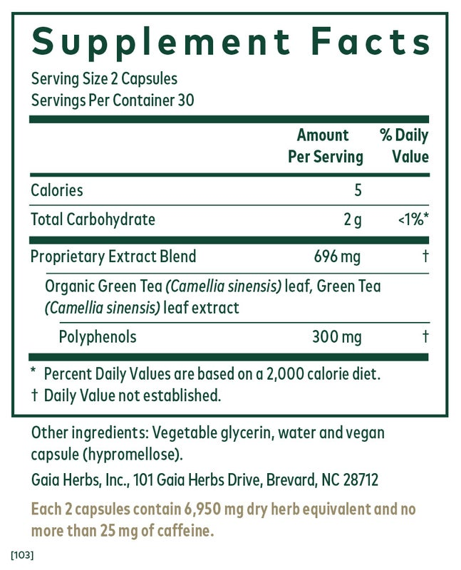 Gaia Herbs PRO Green Tea Extracts (EGCG)