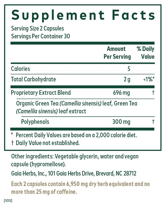 Gaia Herbs PRO Green Tea Extracts (EGCG)