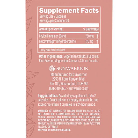 Sunwarrior Dihydroberberine + Ceylon Cinnamon
