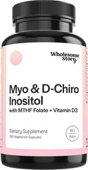 Wholesome Story Myo & D Chiro Inositol with MTHF Folate + Vitamin D3 (360 Capsules)