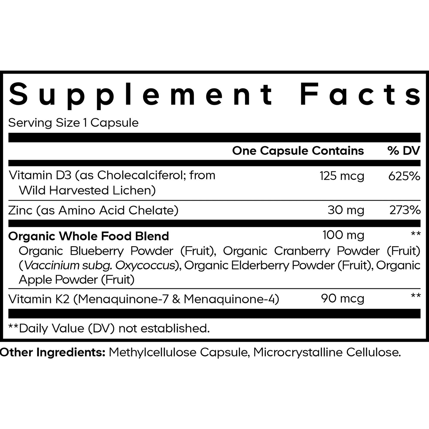 Codeage Amen Vitamin D3, K2, and Zinc