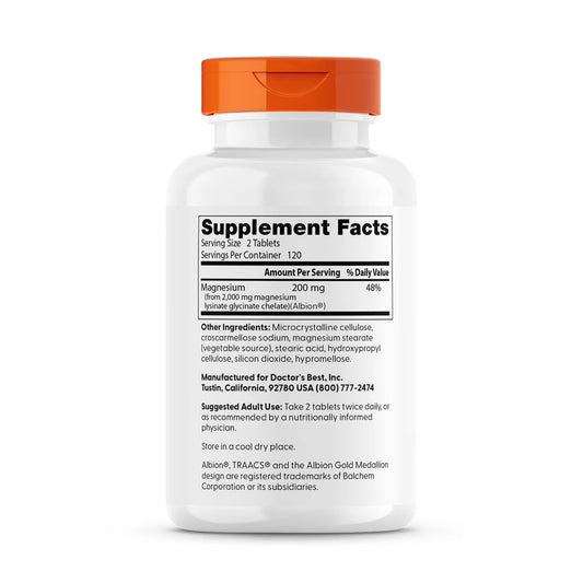Dr Best Magnesium Lysinate Glycinate (240 Tablets)